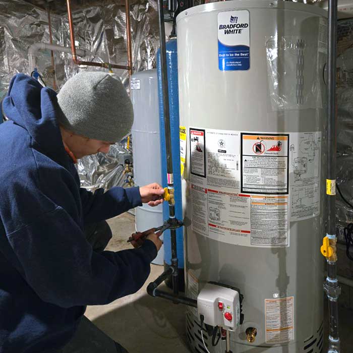 Residential tank water heater repair and installation in Vernon Hills, Illinois